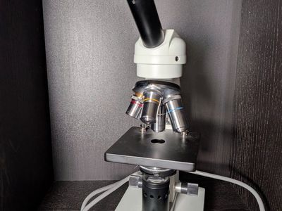AmScope Student Microscope with WF10X Eyepiece and 4 Objectives - Excellent Condition