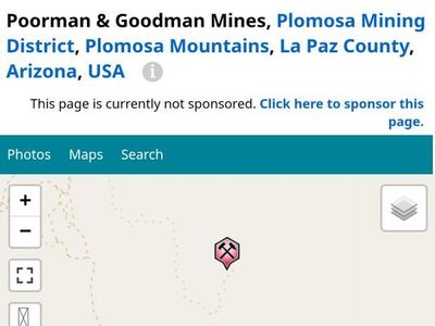 Goodman 001 Lode Claim - Plomosa Mining District, Arizona - Gold Mining Investment Opportunity