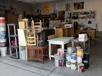 FREE :random tables, chairs desk, entertainment center, headboard with cubby's