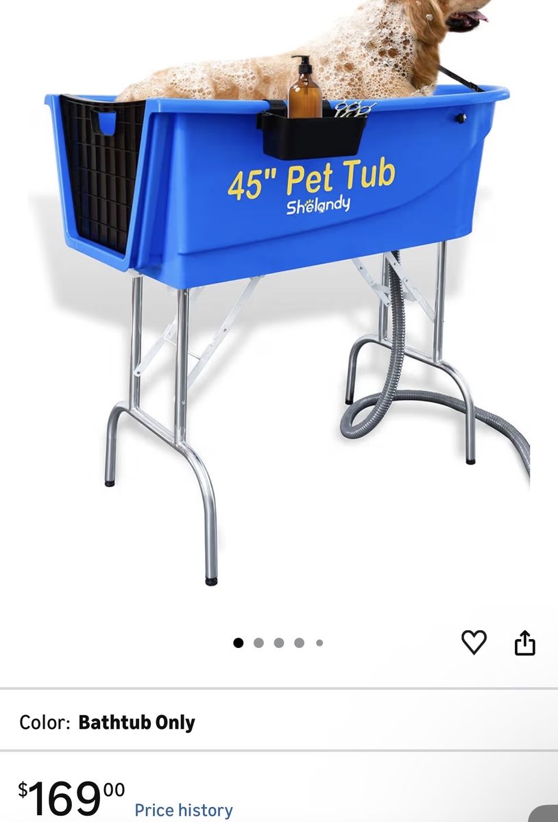 45" Pet Grooming Bathtub Dog Wash Station