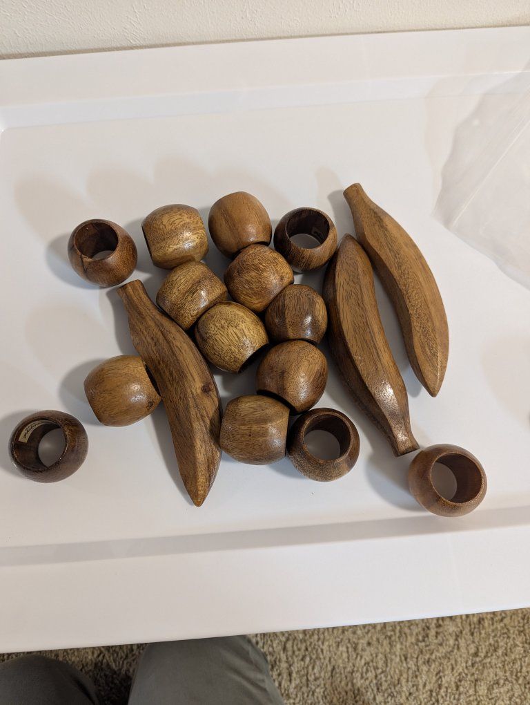 vintage mid-century carved wood fruit Philippines