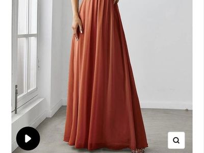Ever Pretty Flowy Pleated A-Line Chiffon Bridesmaid Dress Size M