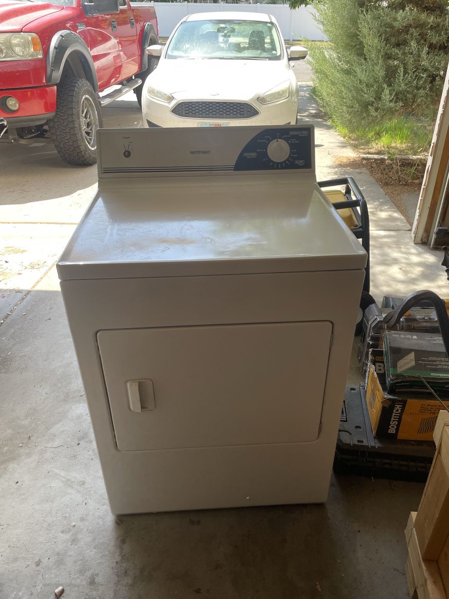 Hotpoint & Whirlpool Washer and Dryer Set - White, Top Load, electric dryer