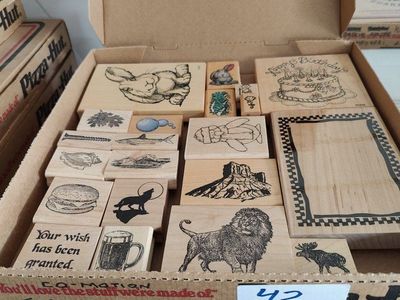 Box #42 of 65, New, old stock rubber stamps, designed mainly for people that like to make their own greeting cards.