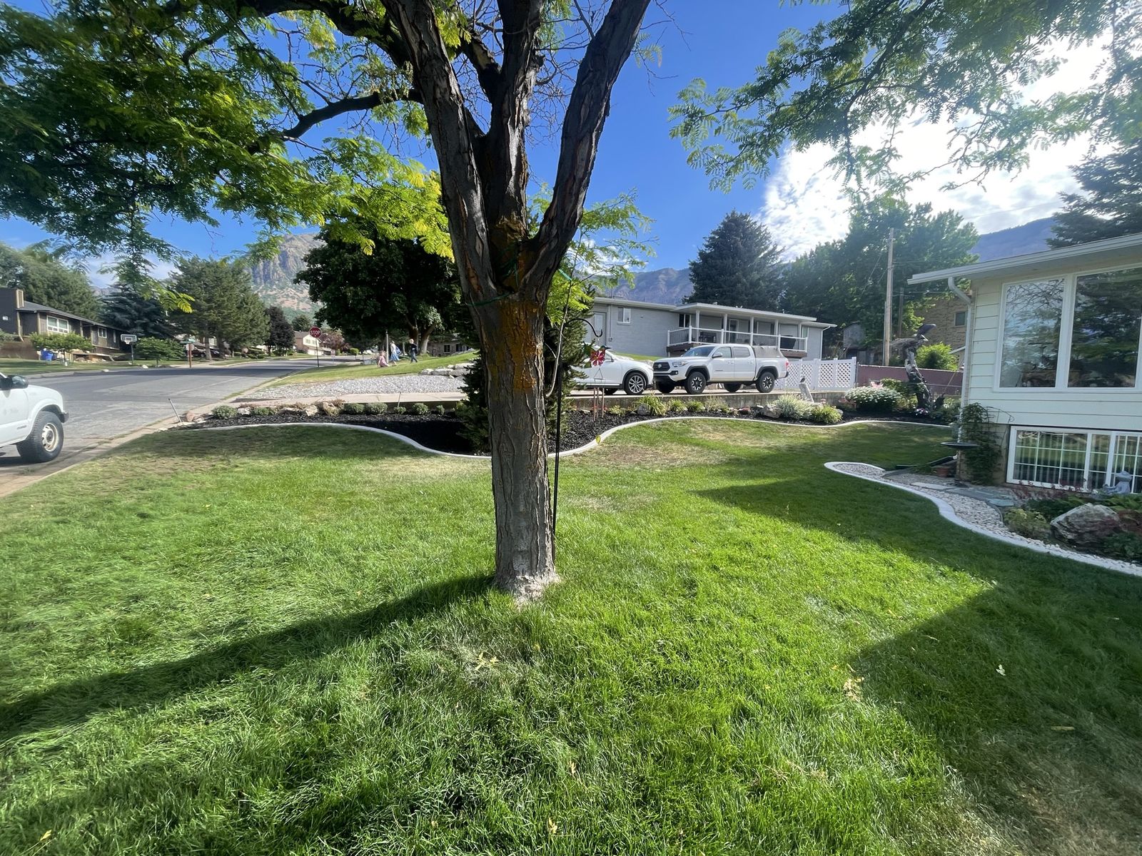 Landscaping, lawn mowing moving mulch