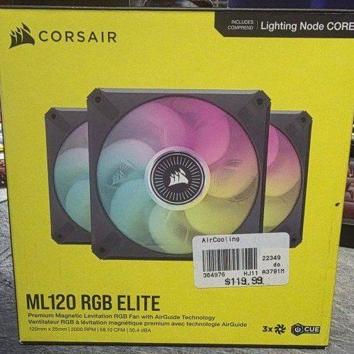 8x Corsair ML120 RGB case fans 