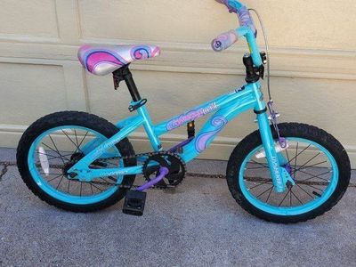 DynaCraft Girls' Twilight 16" Kids' Bike - Blue & Pink, Single Speed, Coaster Brake