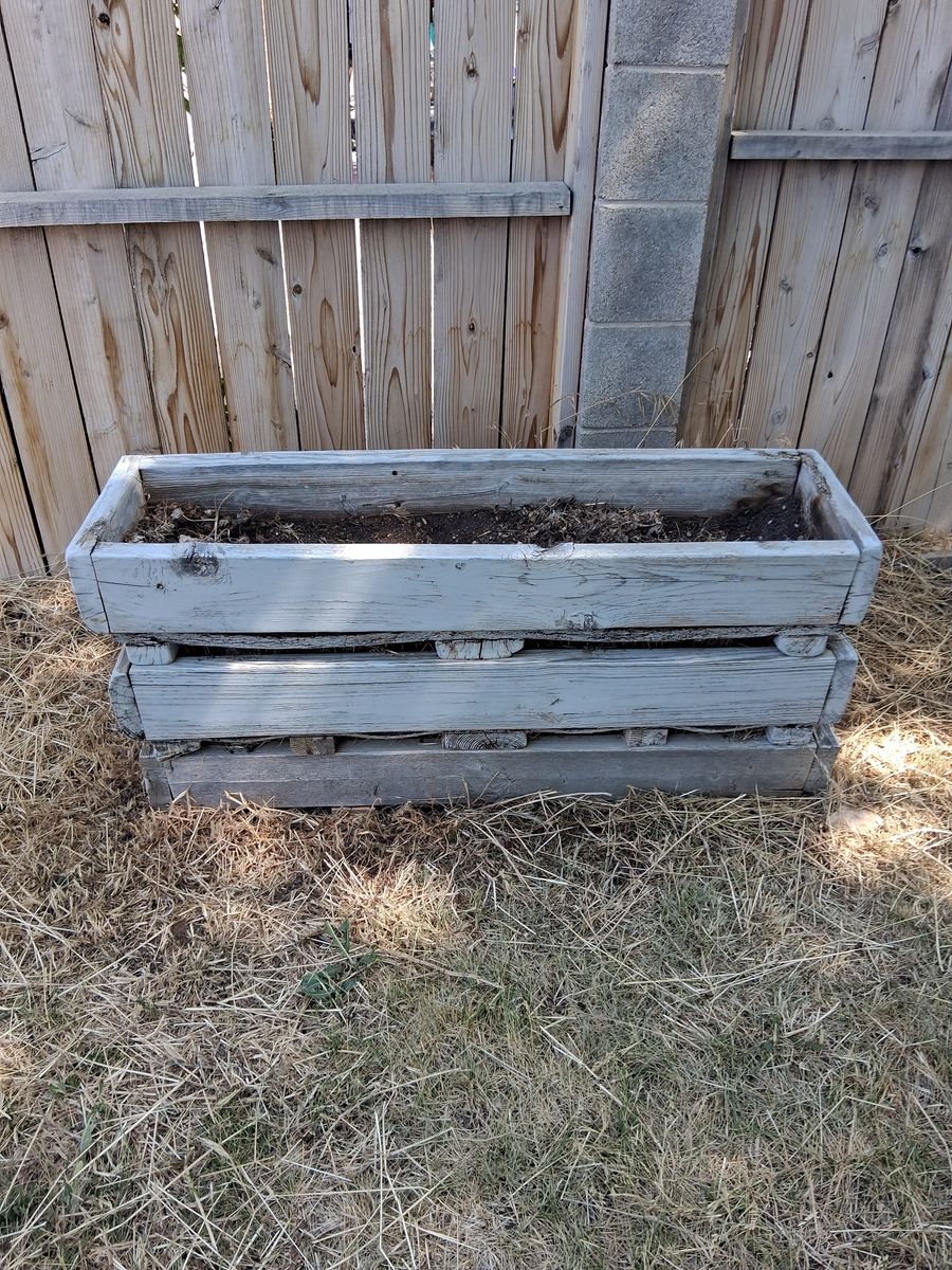 12in × 40in wood planters