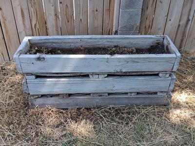 12in × 40in wood planters