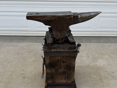Blacksmith Peter Wright Anvil with Stand and Tools