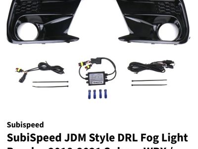 SubiSpeed JDM Style DRL Fog Light Bezels