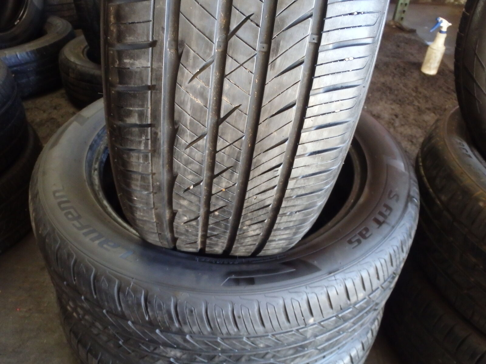 225/55R19 LAUFFEN S FIT A/S PAIR OF TWO USED TIRES