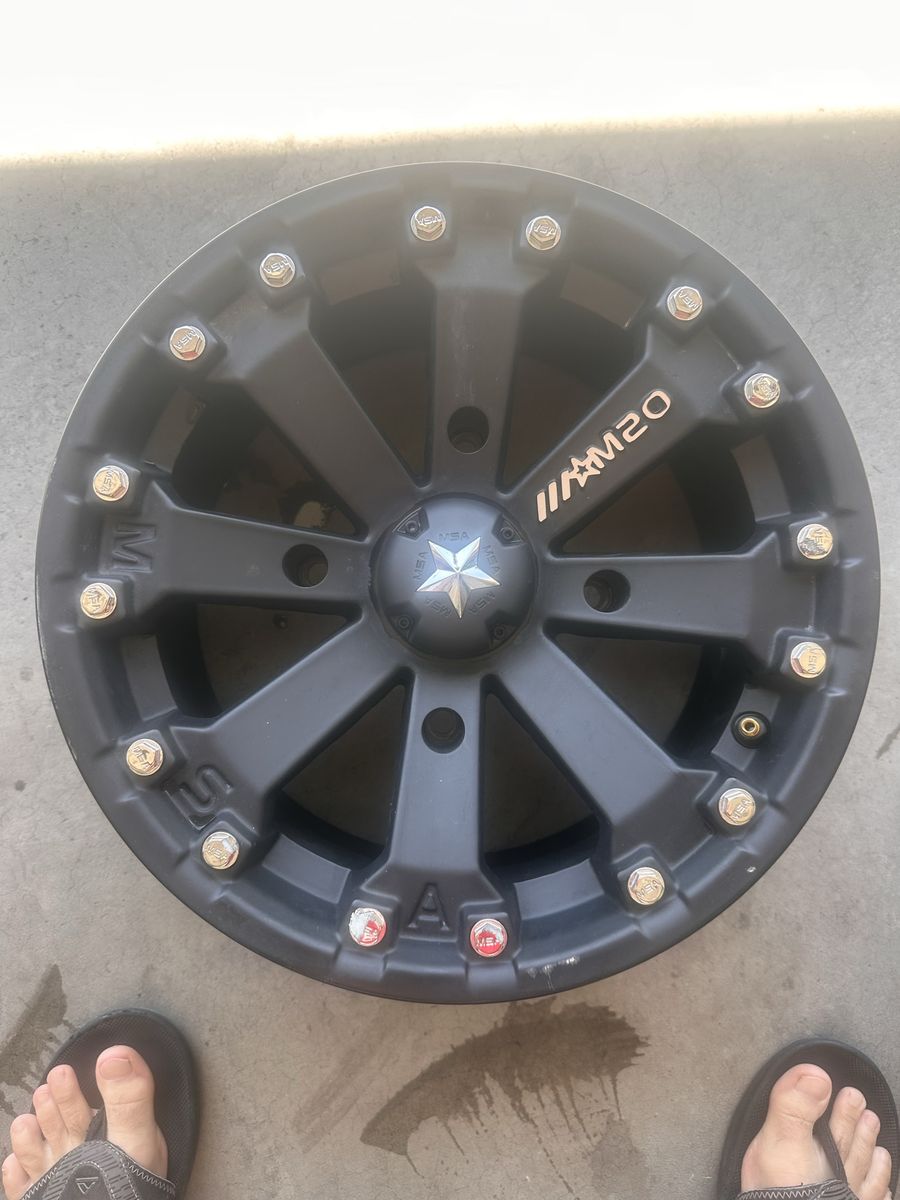 Set of 5 MSA M20 Kore Black Matte Wheels Rims UTV for can am defender these are 186.00 per wheel new 
