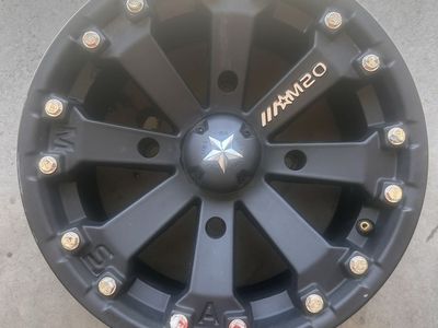 Set of 5 MSA M20 Kore Black Matte Wheels Rims UTV for can am defender these are 186.00 per wheel new