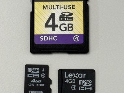 X2 Micro Sd Card 4gb + Sd Card 4Gb Bundle / Tested