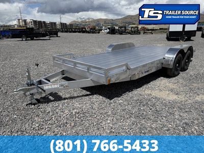 7x18 Alcom Open Car Hauler Aluminum Trailer - 10K GVWR -