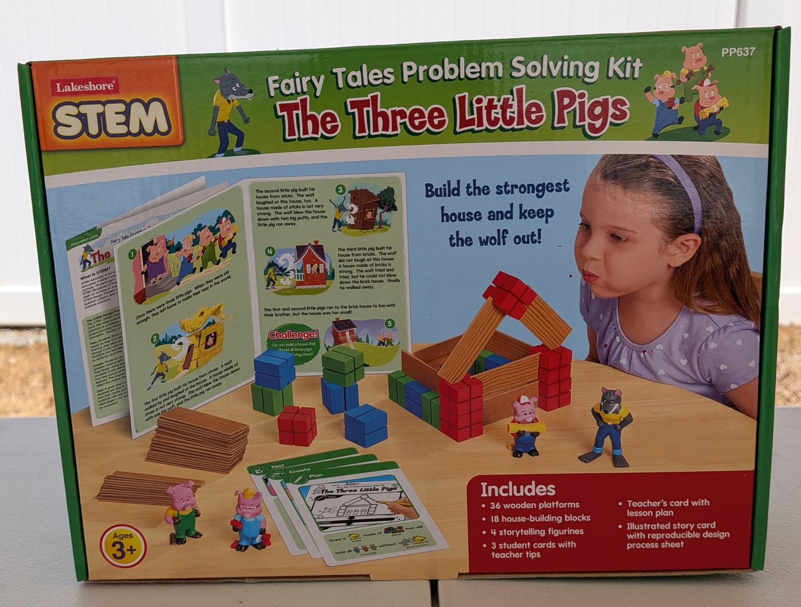Lakeshore Three Little Pigs Problem Solving STEM Kit – Classroom STEM Kit – Excellent