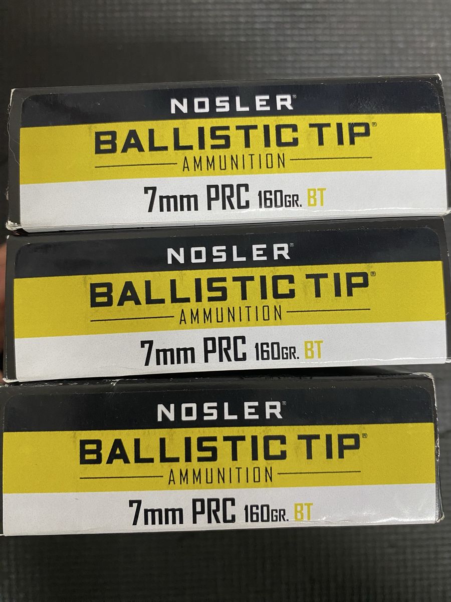 Nosler Ballistic Tip Ammunition 7mm PRC 160 Grain BT - 31 Rounds Total