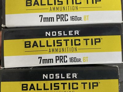 Nosler Ballistic Tip Ammunition 7mm PRC 160 Grain BT - 31 Rounds Total