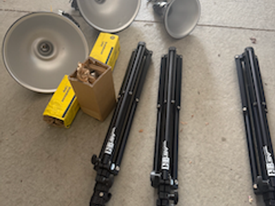 3 Lights + Stands for Photo and Video Production