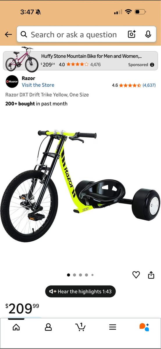 Razor DXT Drift Tricycle