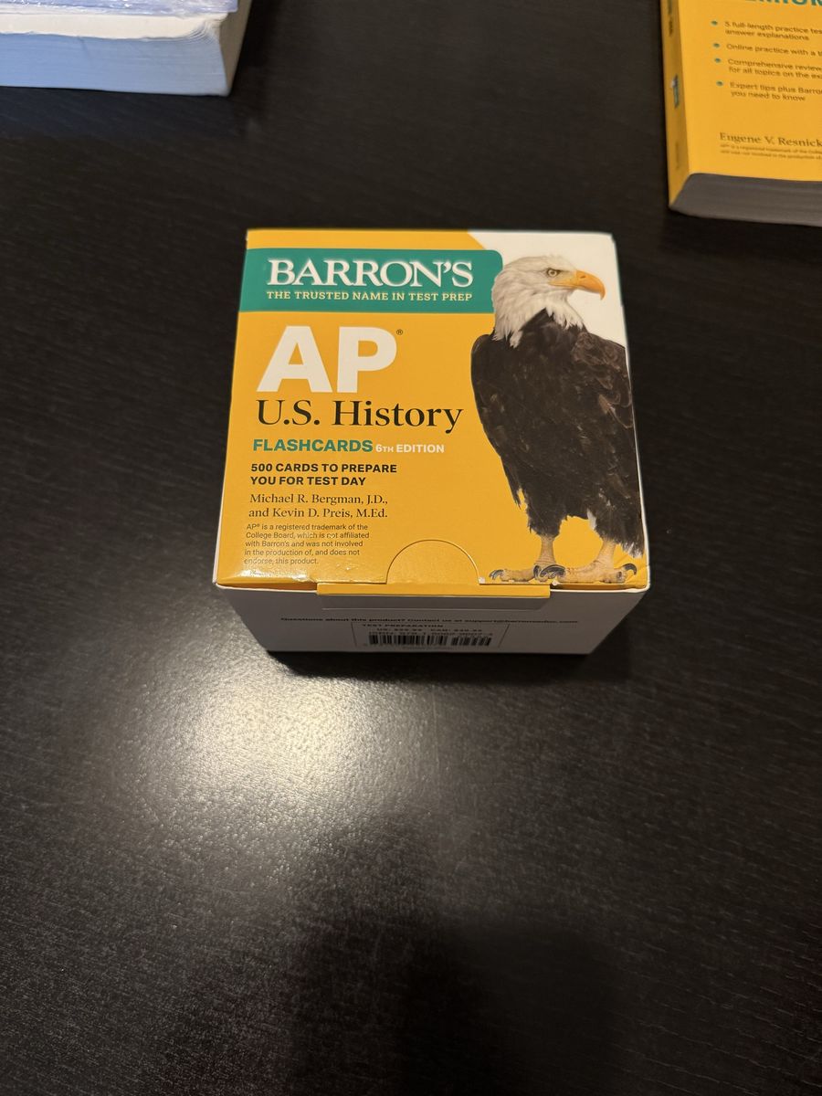 Barron's AP U.S. History Flashcards 6th Edition (500 Cards)