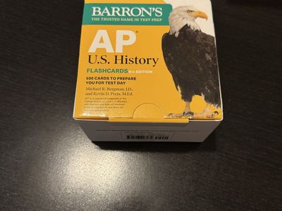 Barron's AP U.S. History Flashcards 6th Edition (500 Cards)