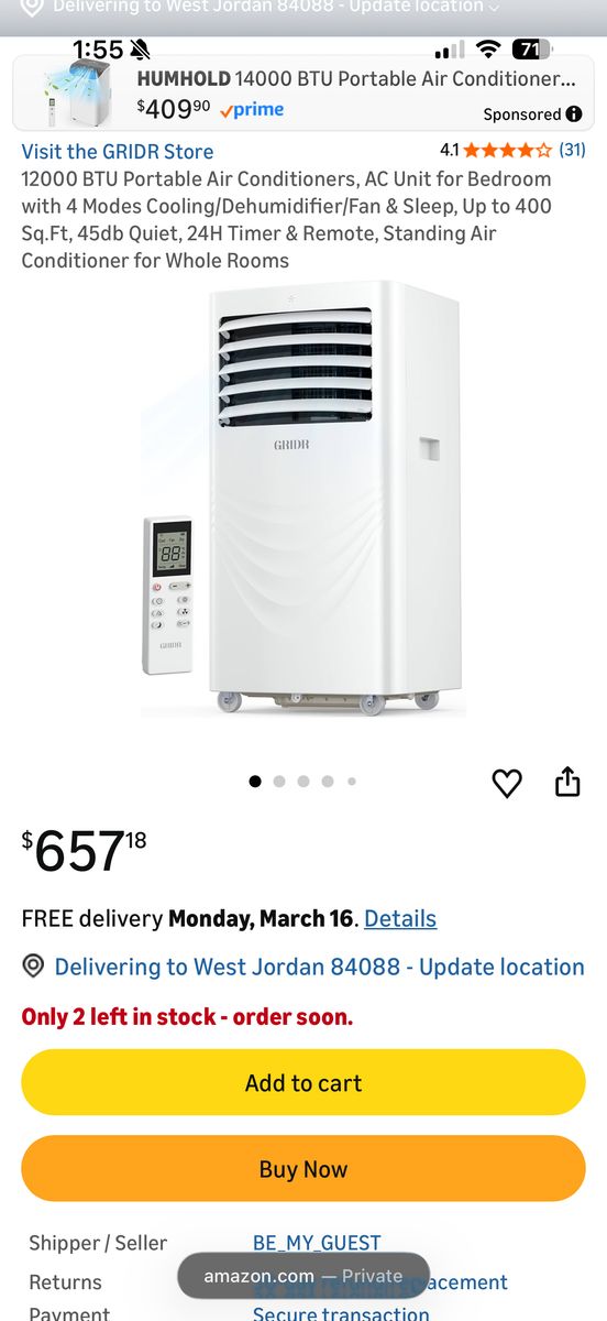 GRIDR Potable AC Unit