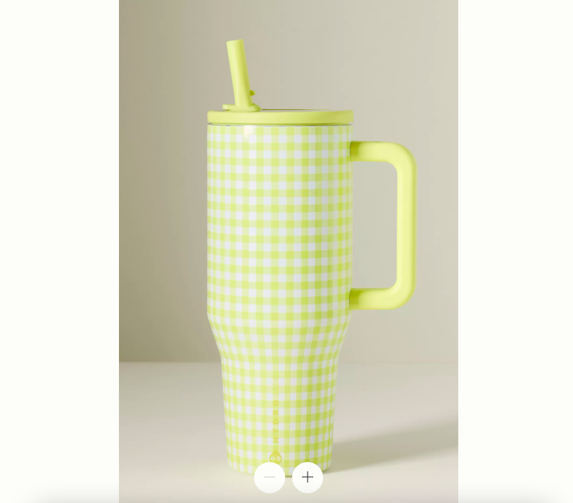 HydroJug x Anthropologie 40 oz. Traveler Water Bottle (Yellow Gingham)