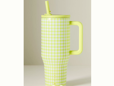 HydroJug x Anthropologie 40 oz. Traveler Water Bottle (Yellow Gingham)