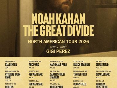 Noah Kahan: The Great Divide Tour 2026 - 2 Floor Tickets, Sec G, Row 4, America First Field Aug 25