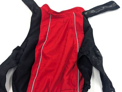 Boots and Barkley Large Dog Vest Red and Black