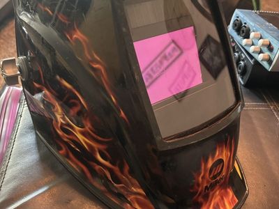 Miller Weld-Mask Auto-Darkening Welding Helmet with Flame Design