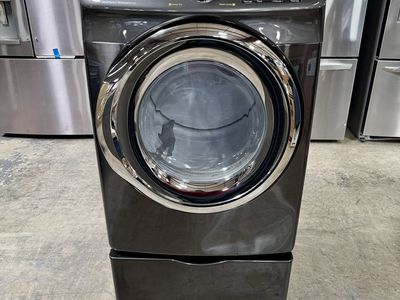 NEW SAMSUNG DRYER WITH PEDESTAL BLACK STAINLESS