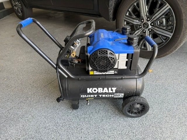 Kobalt Quiet Tech 7 Gallon Dual Head Air Compressor - Less Than 1 Year Old