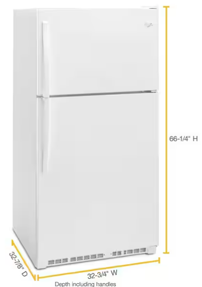 Brand New Whirlpool 20.5 cu. ft. Freezer Refrigerator