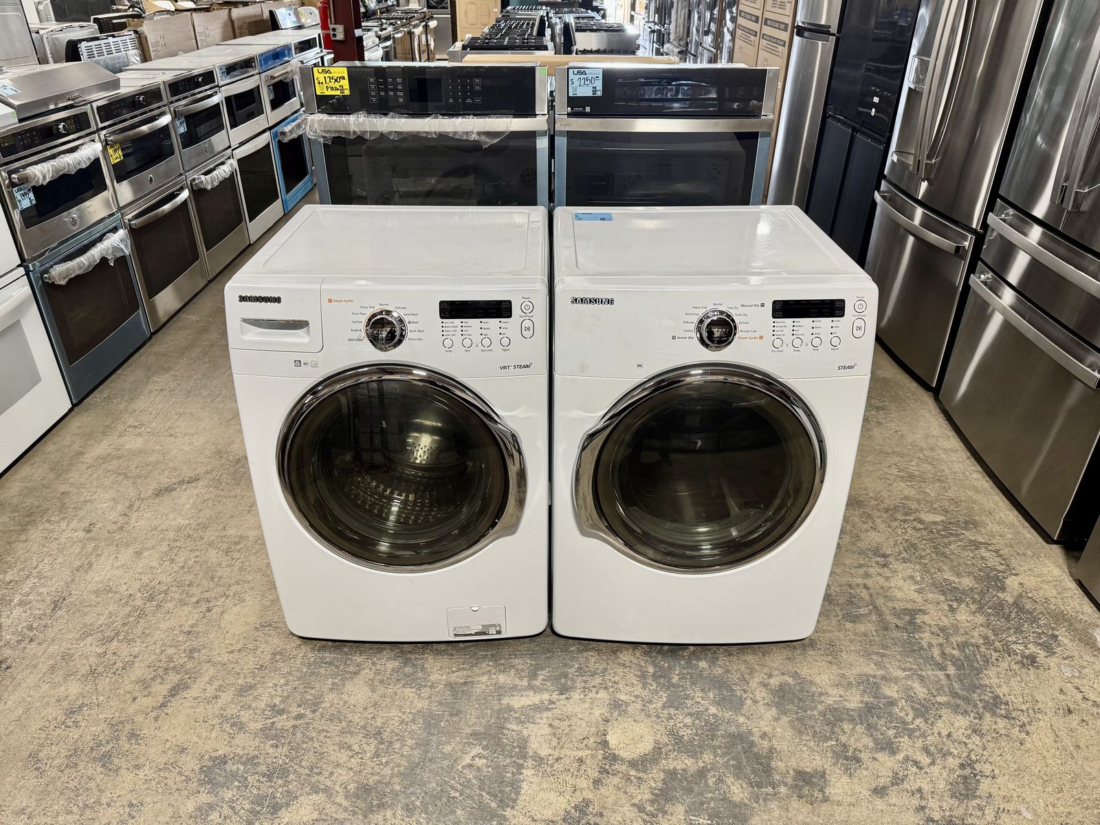 SAMSUNG WASHER AND DRYER SET WITH WARRANTY