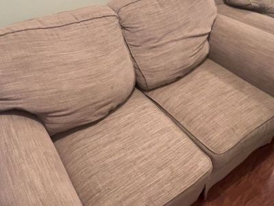 Beige Upholstered Sectional Sofa