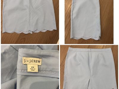 light blue J Crew skirt w/ scalloped hem size 22