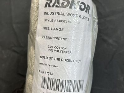 Radnor Industrial Work Gloves – LARGE (12-