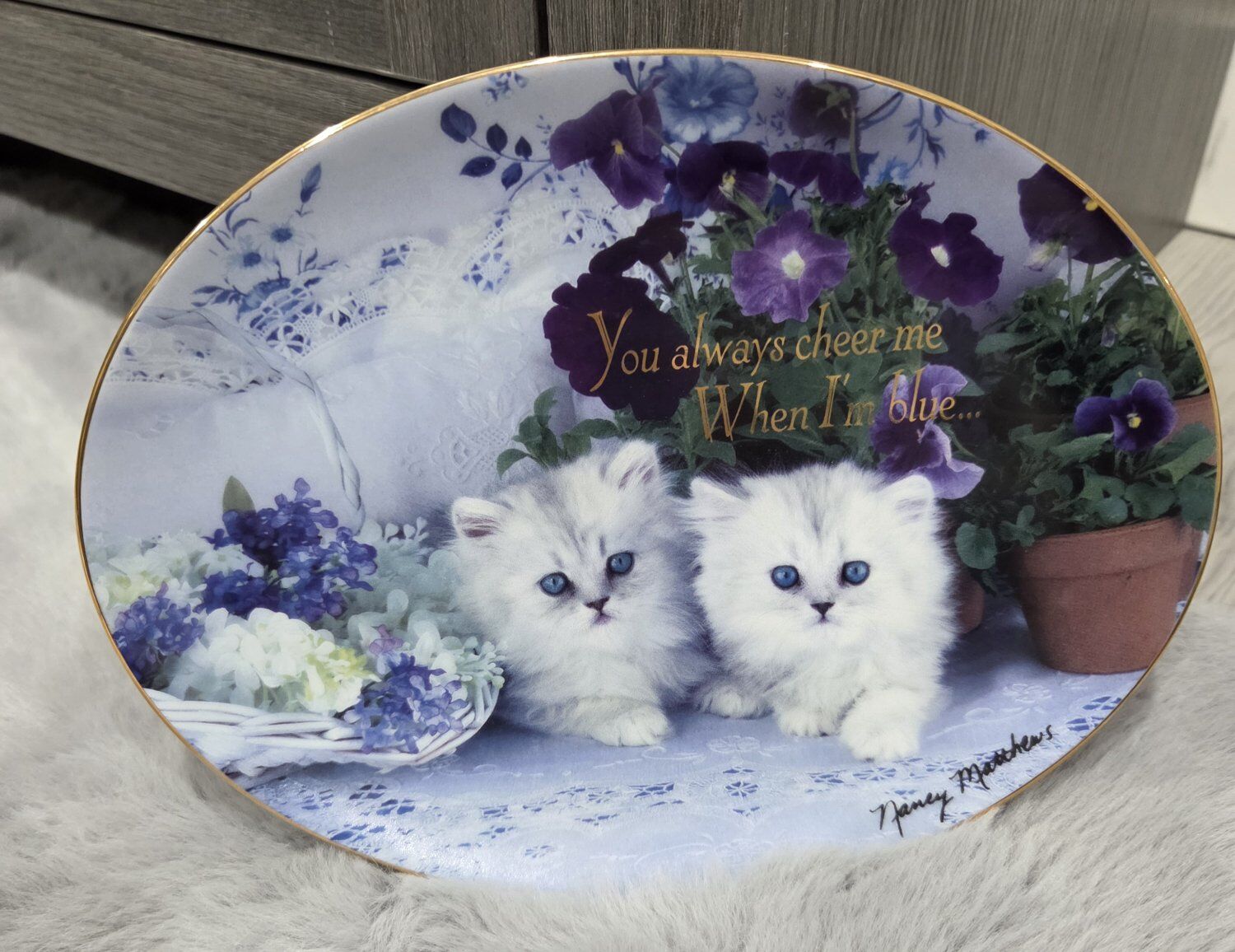 Franklin Mint "True Blue Friends" collector's plat