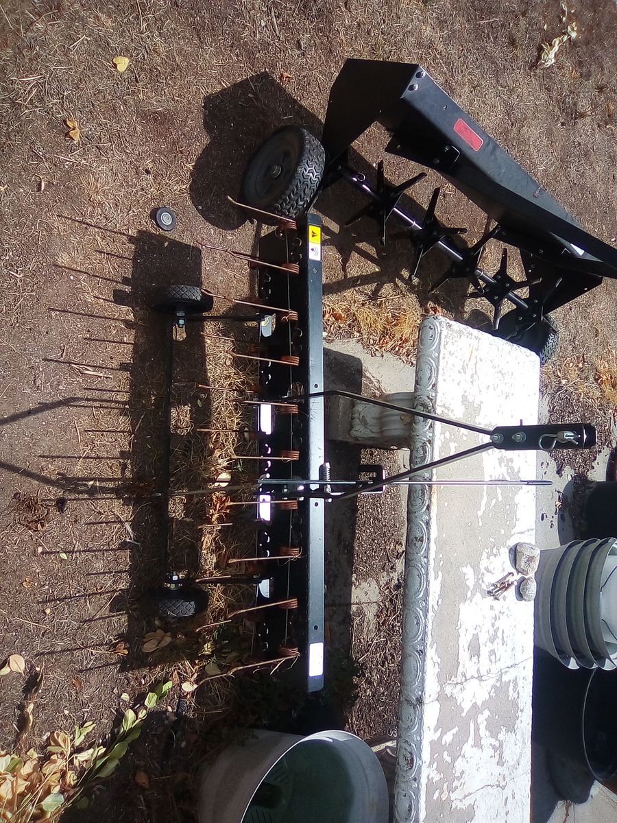 Pull behind dethatches and aerater 