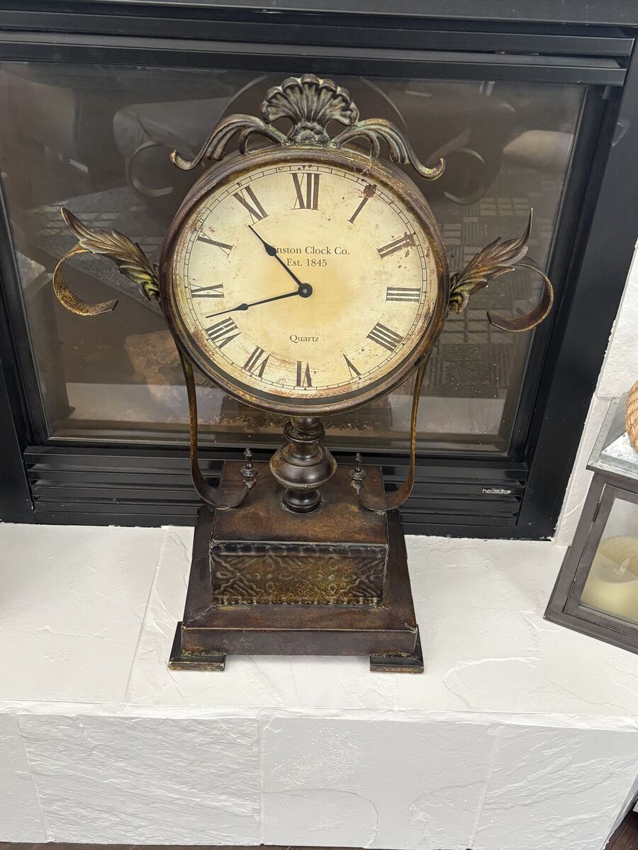 Winston Clock Co metal home decor standing clock $80 cash/venmo in Draper