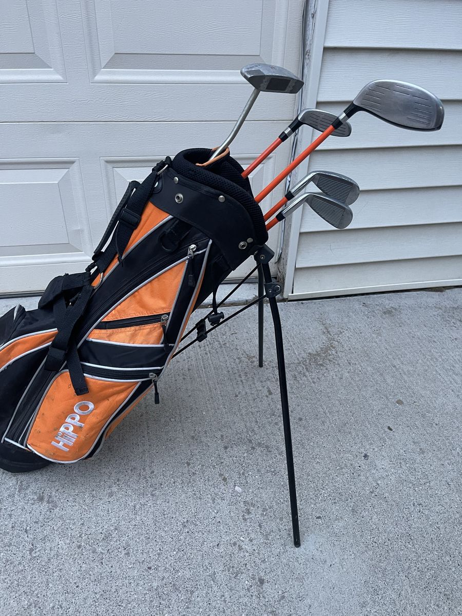 Hippo Hipfly Youth Golf Club Set - Unisex with Bag, P/9, 6/7, Hybrid Fairway Club