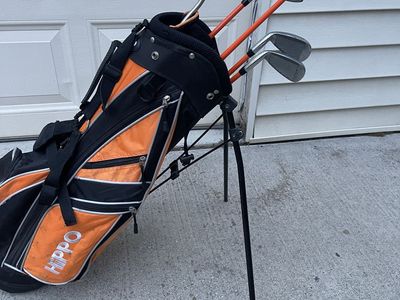 Hippo Hipfly Youth Golf Club Set - Unisex with Bag, P/9, 6/7, Hybrid Fairway Club
