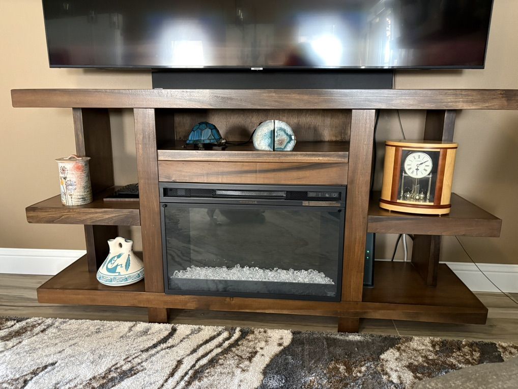 Aurora Fireplace Console