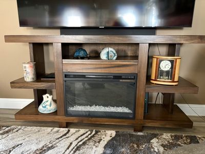 Aurora Fireplace Console