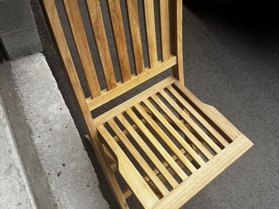 Wooden Folding Chair Slat Design Outdoor Patio Dining