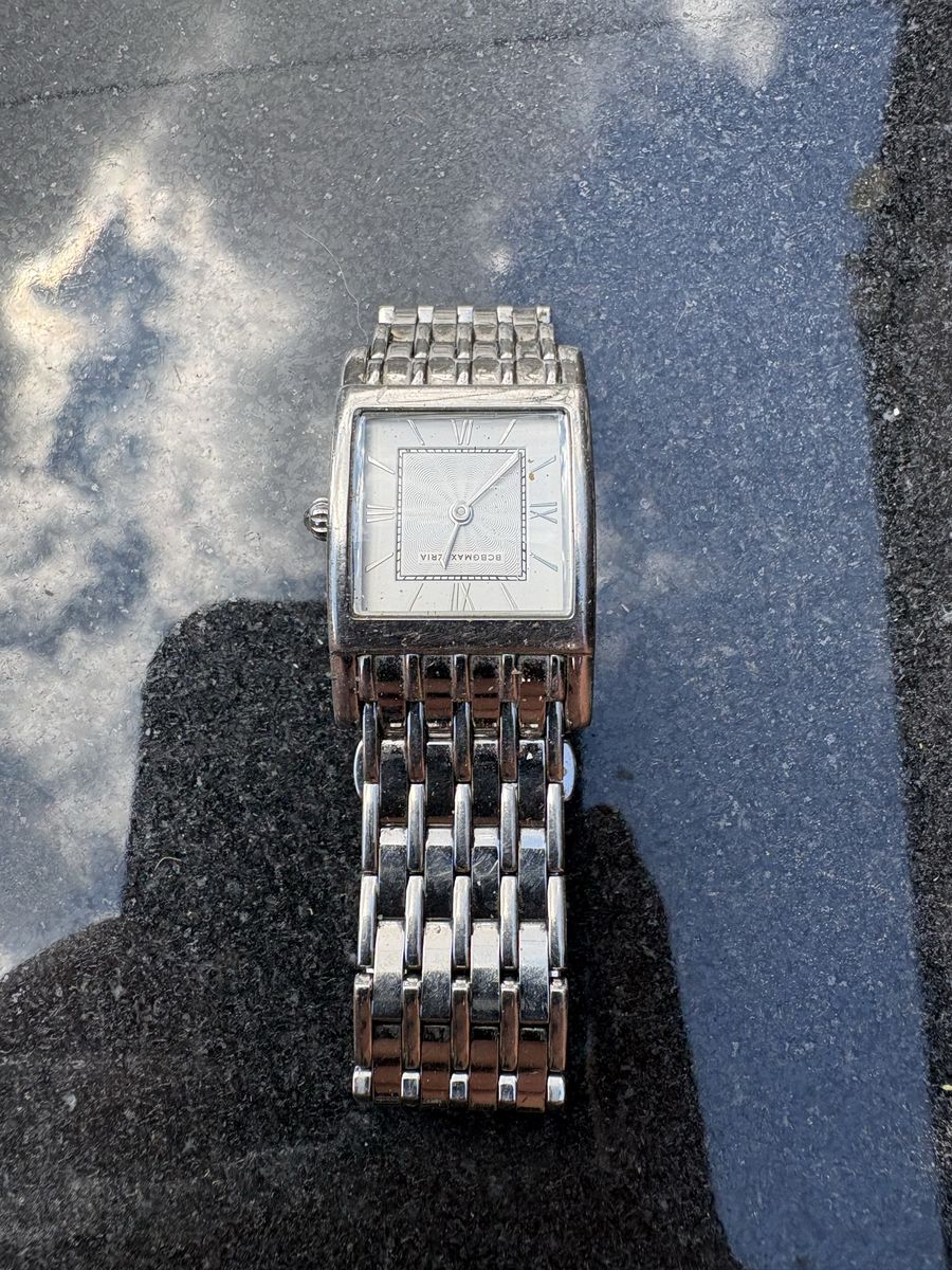 Japanese Stainless Steel Square Face Watch