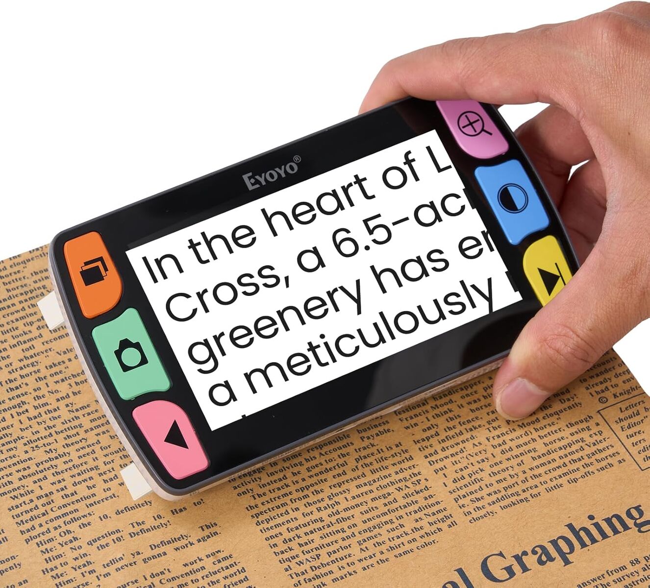 NEW Portable Digital Magnifier 4.3-Inch: Electronic Video Magnifier with 6X–16X Zoom, 12 Color Modes, Rechargeable, Freeze